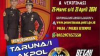 Polri Buka Pendaftaran Taruna Akpol 2024, Cek Link Pendaftarannya Sekarang