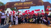 KPU Sultra Sultra Gencar Sosialisasi Tahapan Pilkada Serentak, Kali Ini Lewat Jalan Sehat Berhadiah