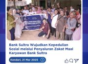 Wujud Kepedulian Sosial, Karyawan Bank Sultra Salurkan Zakat Maal ke Masyarakat yang Membutuhkan