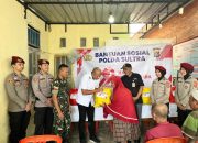 Ditreskrimsus Polda Sultra Bagikan Bansos ke Masyarakat Peringati Hari Bhayangkara ke 79