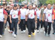 Semarak Hari Bhayangkara ke 79, Polda Sultra Helat Jalan Sehat dan Senam Bersama
