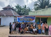 POSAL Wawonii Ikut Meriahkan HUT TNI ke 80: Gandeng Warga Bersih-bersih Rumah Ibadah di Desa Sawapatani
