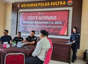 Bid Humas Polda Sultra dan Insan Pers ‘Ngopi Bareng’: Bahas Sinergitas Wujudkan Kamtibmas Bumi Anoa