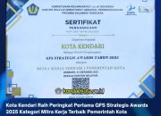 Kota Kendari Peringkat Pertama GFS Strategis Awards 2025: Sabet Kategori Mitra Kerja Terbaik Pemerintah Kota