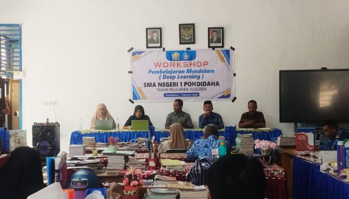 SMAN 1 Pondidaha Sukses Gelar Workshop Pembelajaran Mendalam bersama Pengawas dan Tim Fasilitator TLC Sultra