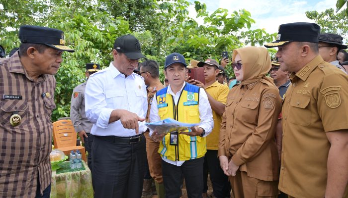 Tinjau Persawahan Amohalo Terdampak Banjir, Mentan Amran Sulaiman Turunkan Bantuan Benih dan Alsintan