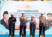 Polri Ground Breaking Gudang Ketahanan Pangan Kapasitas 1.000 Ton di Satbrimob Polda Sultra