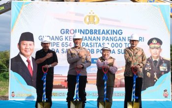 Polri Ground Breaking Gudang Ketahanan Pangan Kapasitas 1.000 Ton di Satbrimob Polda Sultra