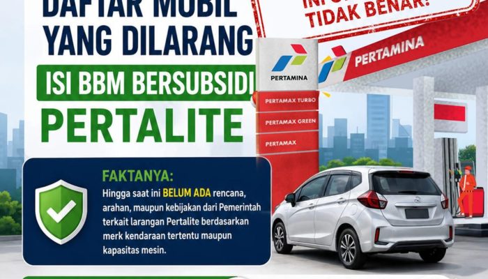 Pertamina Patra Niaga Tegaskan Informasi dan Narasi Larangan Pertalite untuk Kendaraan Merk Tertentu per 1 Juni 2026 Tidak Benar