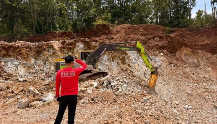 Ditreskrimsus Polda Sultra Tindak Tambang Ilegal di Desa Oko Oko, Satu Tersangka Ditahan