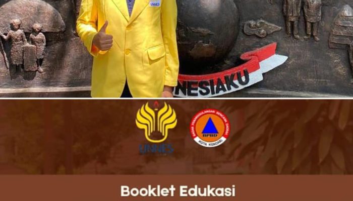 Dari Kampus untuk Masyarakat, Mahasiswa UNNES Otniel Enrico Padang Susun Booklet Kebencanaan Bersama BPBD Kendari
