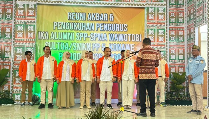 Nahkoda Baru IKA SPP-SPMA Wawotobi Dikukuhkan, Sahuriyanto DKK Siap Bangun Kolaborasi Dorong Kemajuan Sekolah
