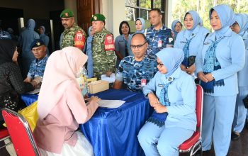 Semarak Hari Bakti TNI AU ke 79, Lanud Haluoleo Sukses Gelar Donor Darah dan Pemeriksaan Kesehatan Gratis