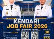 Siapkan Diri Anda, Kendari Job Fair 2026 Dibuka 22–24 Juli: Sediakan 700 Lowongan dari 30 Perusahaan