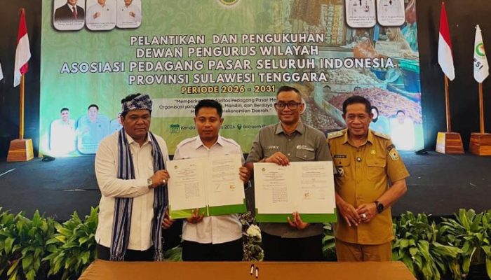DPW APPSI Sultra dan BPJS Ketenagakerjaan Sepakat Kerjasama, Beri Jaminan Sosial bagi Pedagang Pasar